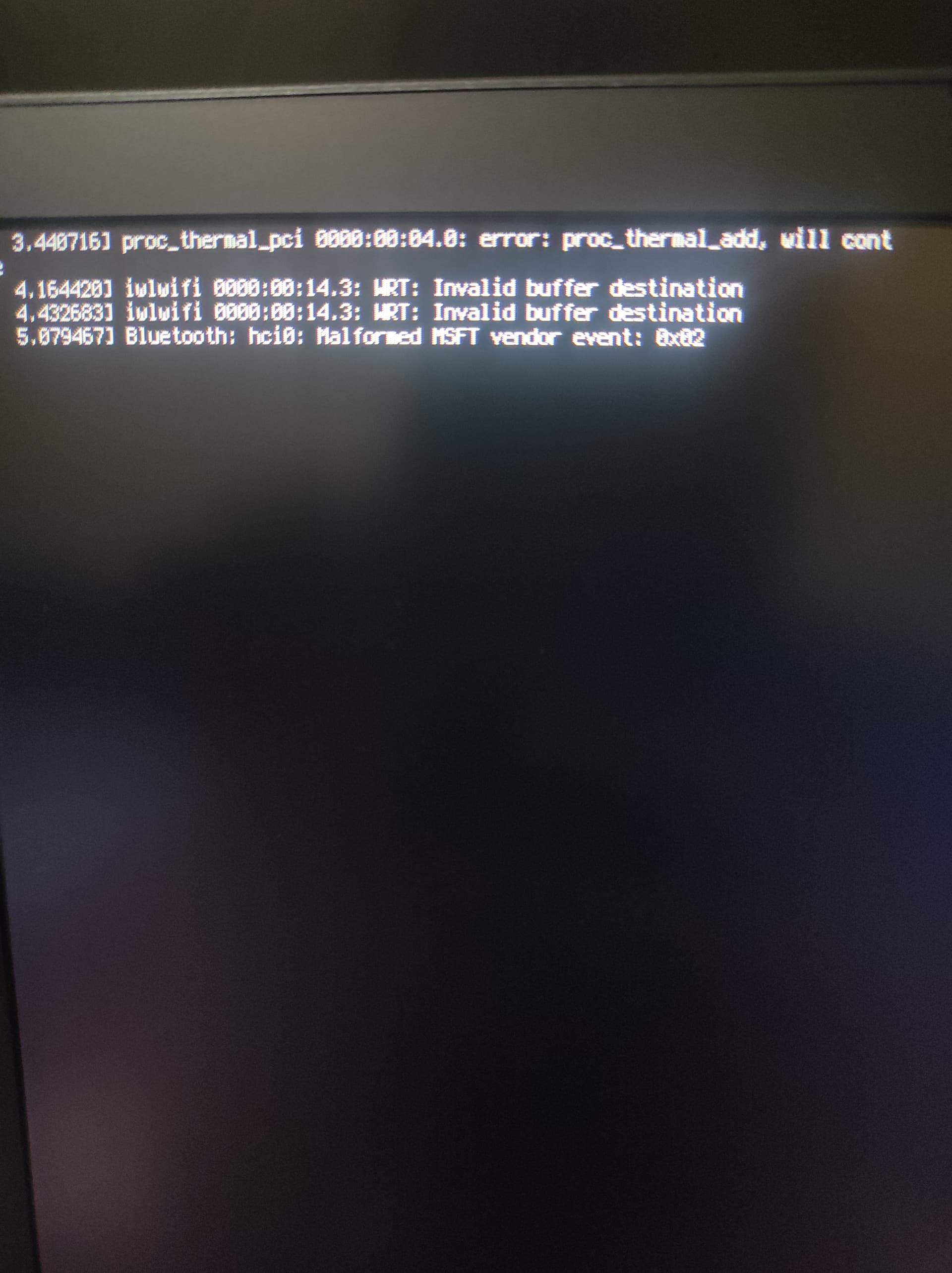 proc thermal pci error proc_thermal_add will continue - Installing