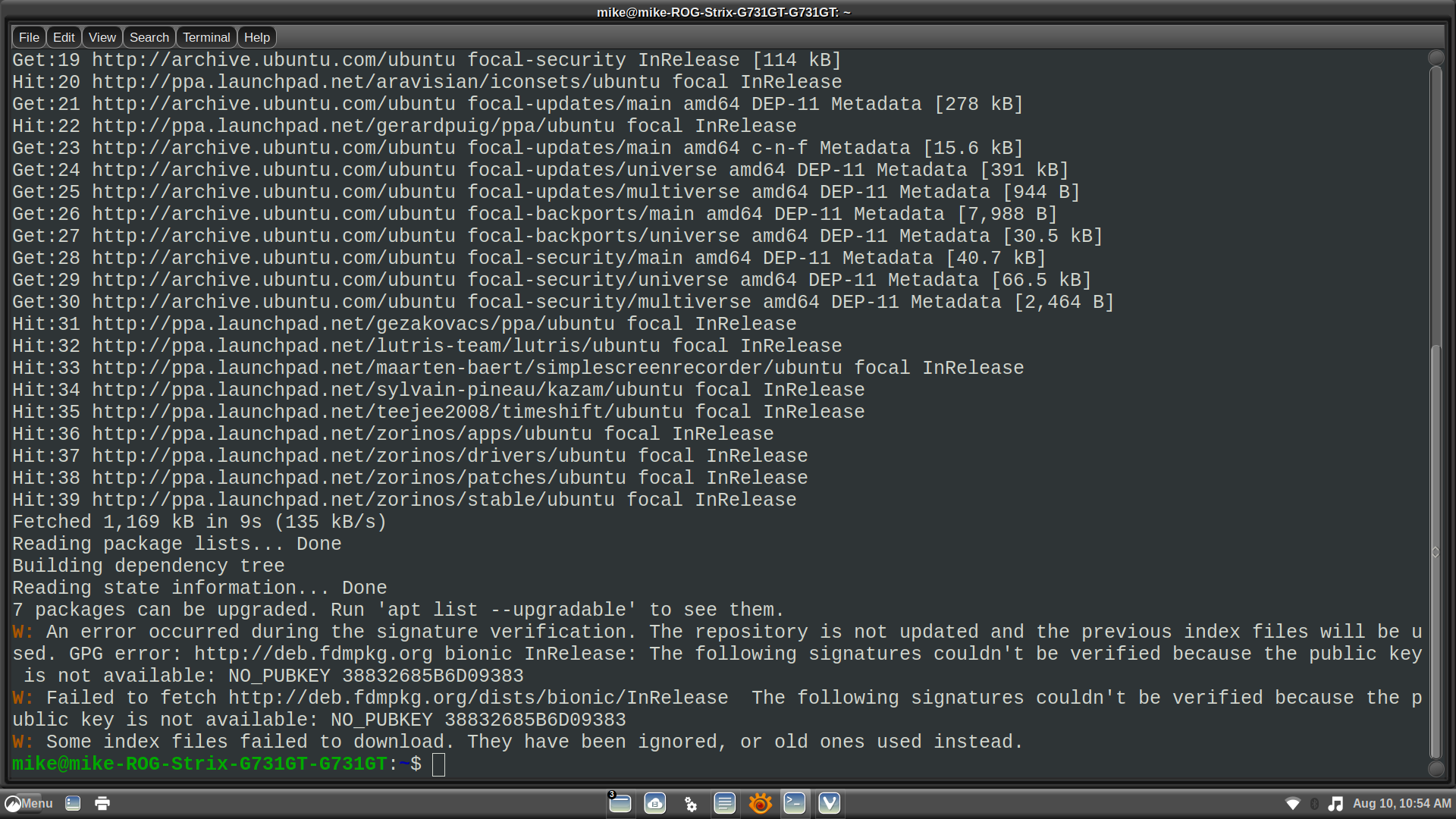 Sudo apt update warning - General Help - Zorin Forum