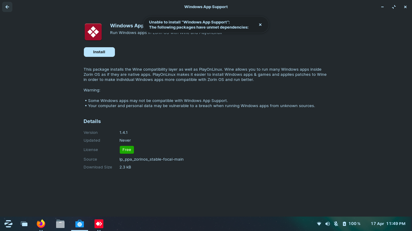 Windows app support help pls - Hardware Support - Zorin Forum