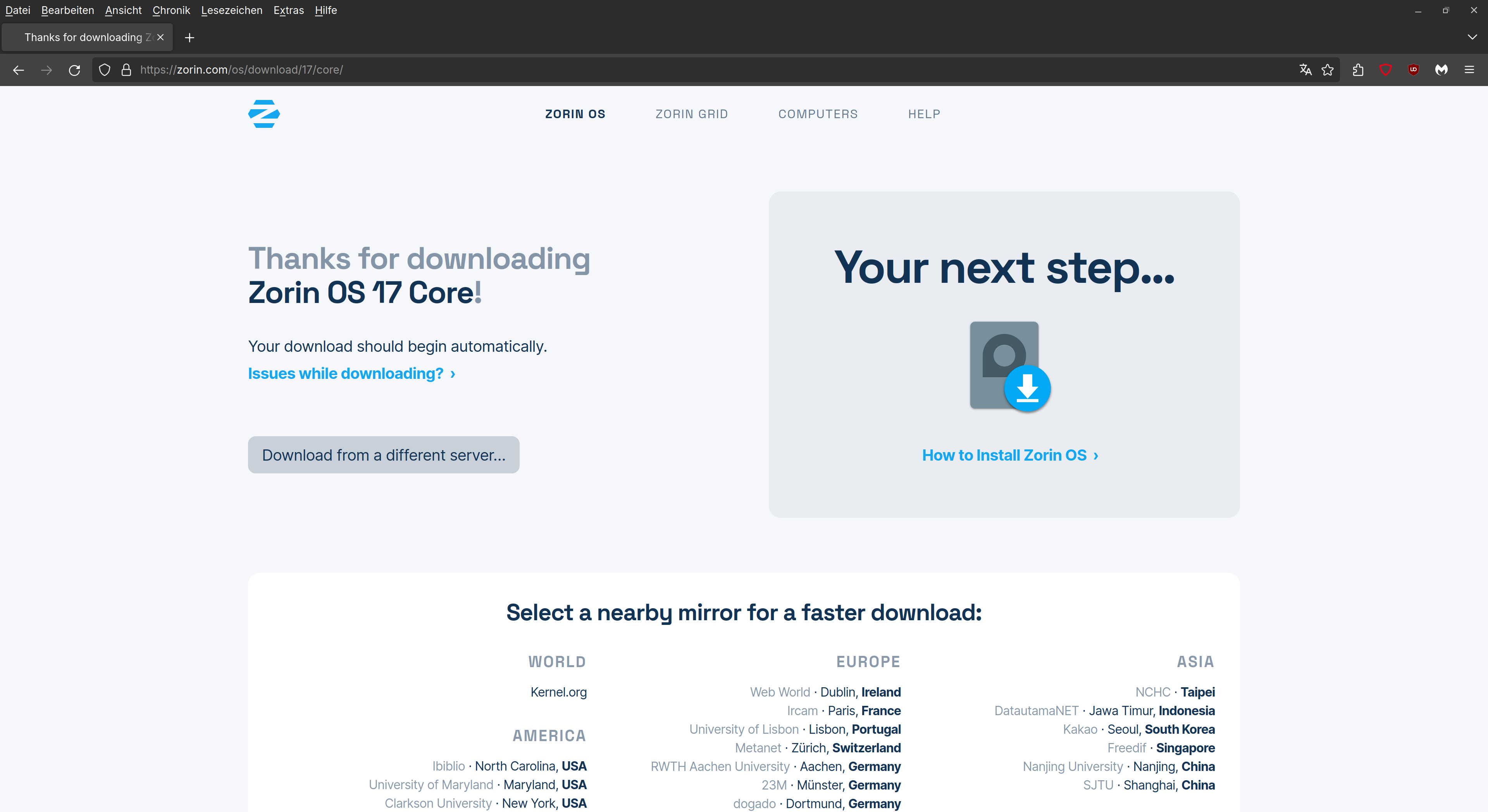 Cannot download Zorin OS 17 Core (link broken) - #3 by Ponce-De