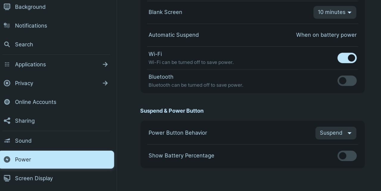 Why isn&rsquo;t &ldquo;lid close&rdquo; option in power settings in Zorin 16 core 