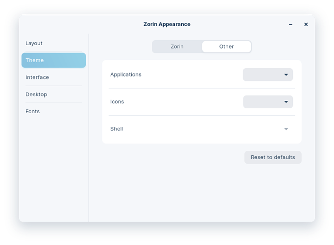 Zorin Appearance Theme Other