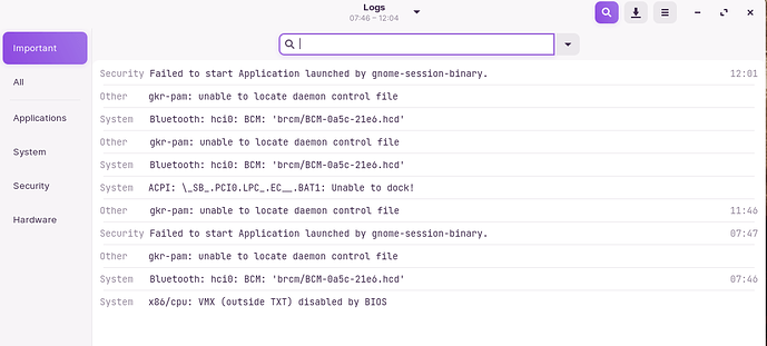 important-logs