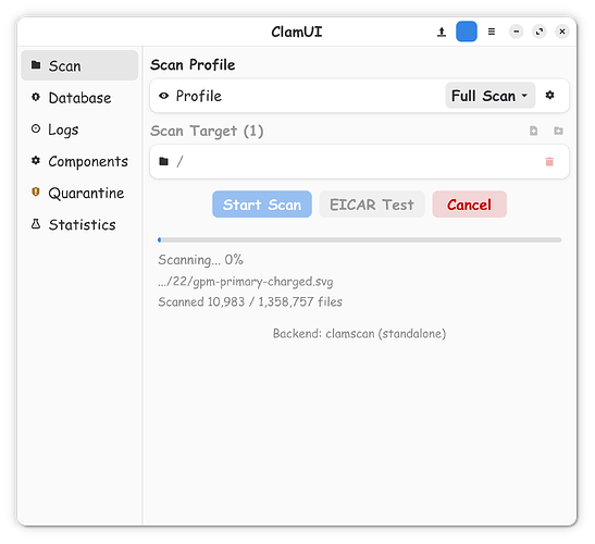 ClamUI Full Scan