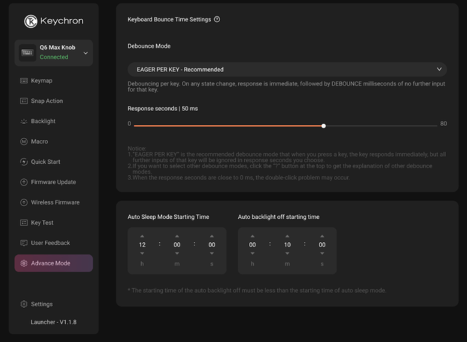 Keychron Web App Advanced Mode