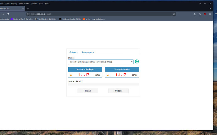 Ventoy Browser window