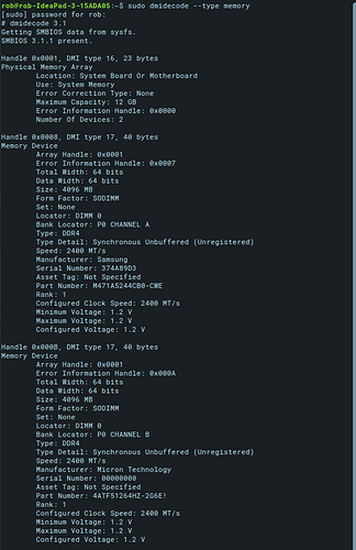 RAM Setup