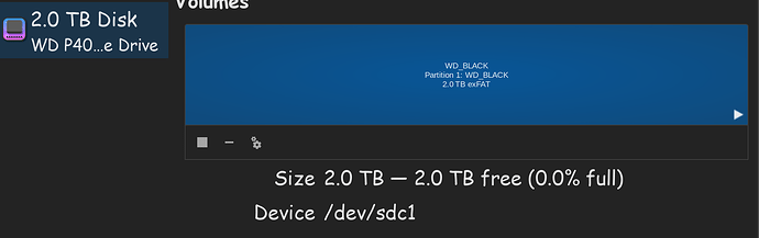 WD Black Drive Default Partition