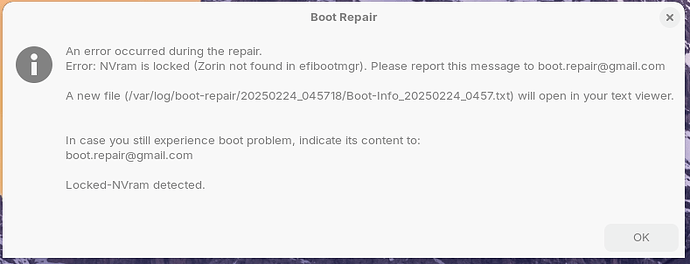 Error-NVramLocked