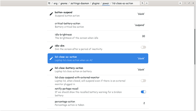 Disable Lid Switch Suspend In Dconf Editor