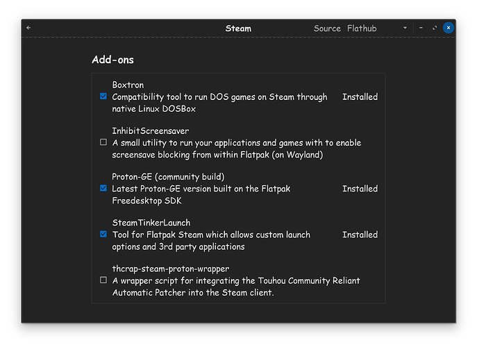 Steam Proton Installs