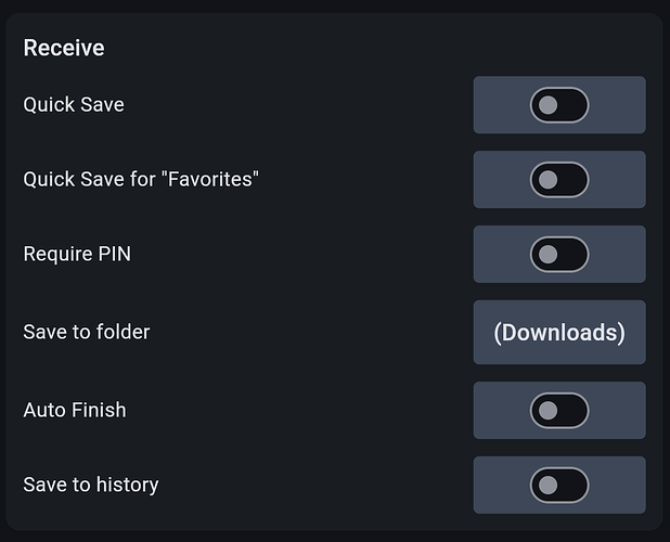 LocalSend Settings 2