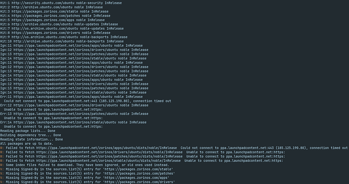 6 Software Updater Error Terminal