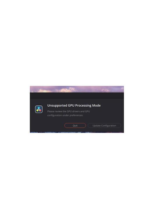 Davinci Resolve 20 GPU error message on AMD Radeon™ RX 570 Series ...