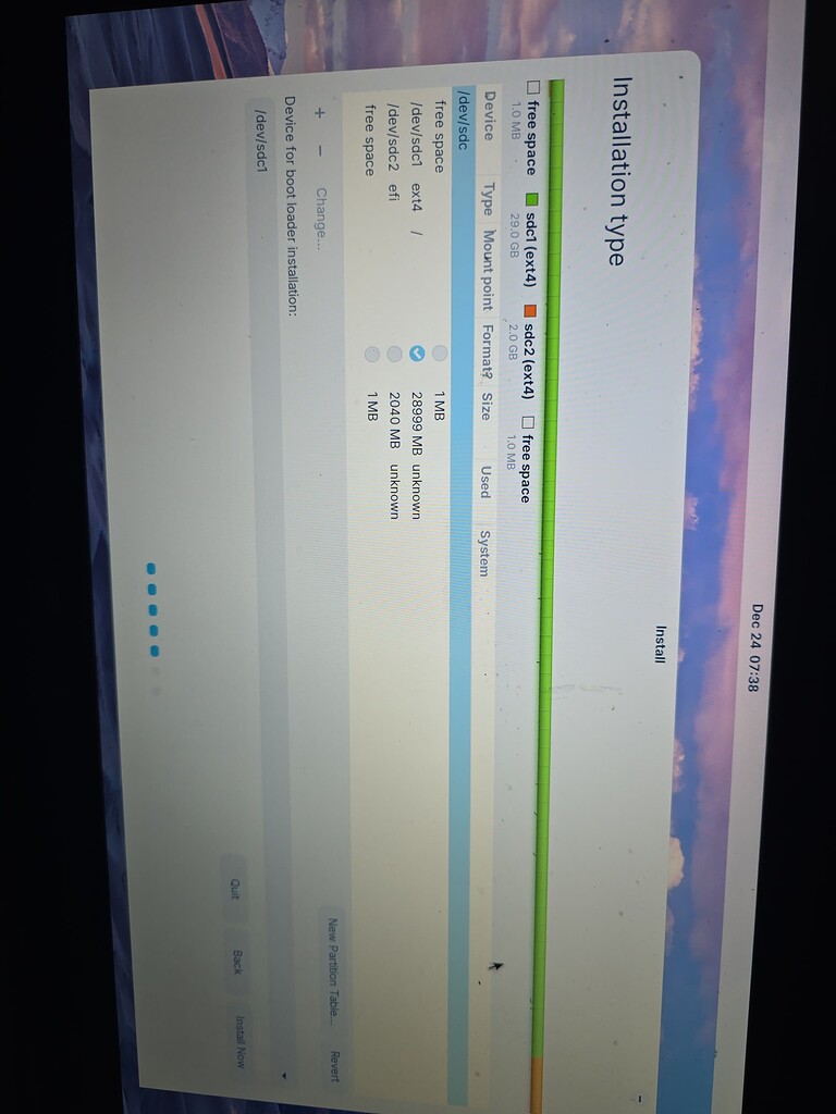 How to make partition table or how to auto make one - Installing
