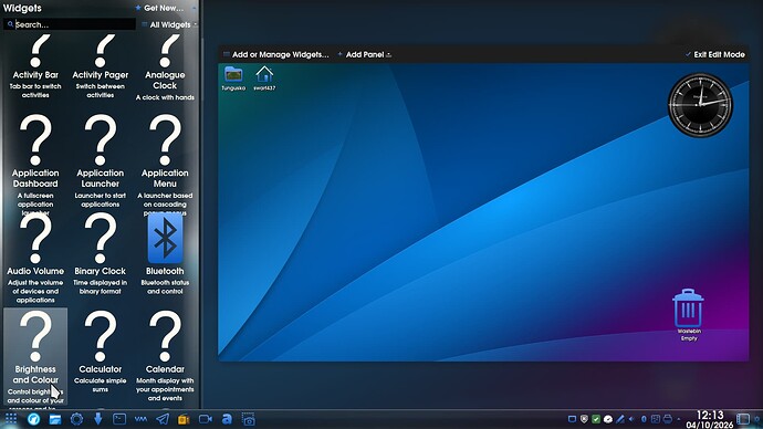 Widget issue re Webkit update