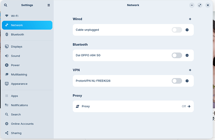 network setting