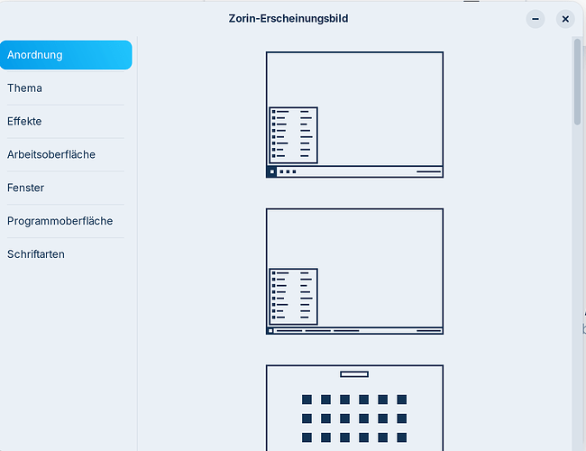 ZorinAppearance Anordnung 1Spalte 03
