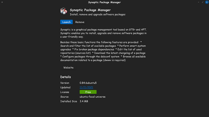 Install Synaptic
