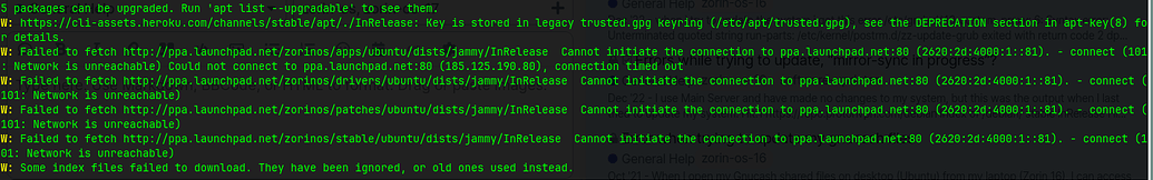 Error while trying to sudo apt update package update command - General ...