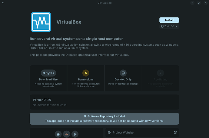Virtualbox 7.1.10
