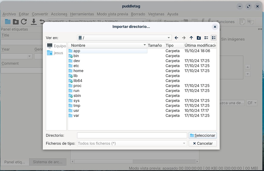 Open new folder in Puddletag - General Help - Zorin Forum