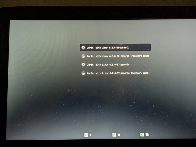 Boot menu 1