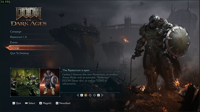 Doom The Dark Ages Menu