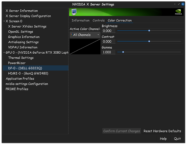 Nvidia Color Correction