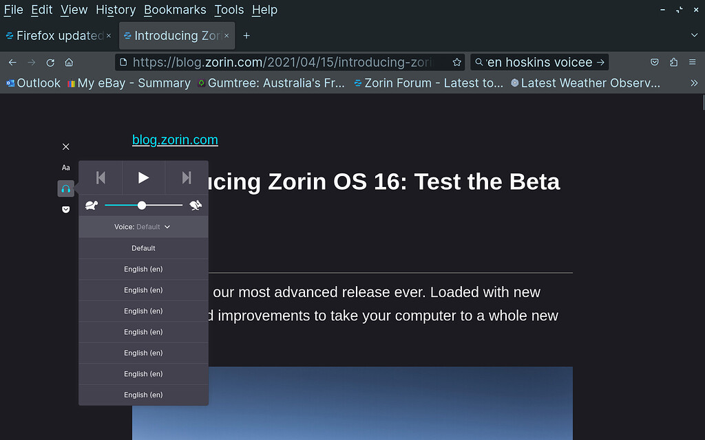 TTS Add-on for Firefox help - General Help - Zorin Forum