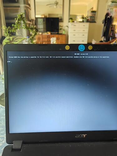 GNU GRUB Screen