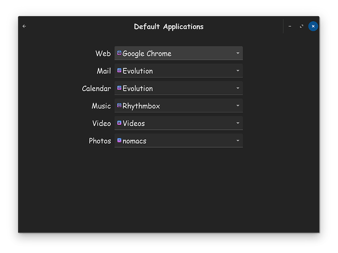 Default Applications