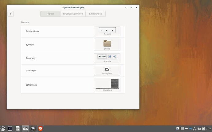 Cinnamon desktop