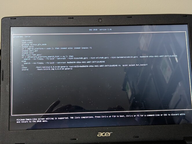Boot error 3