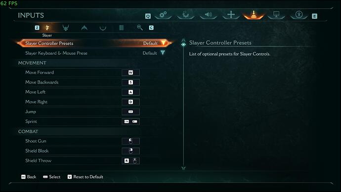 Doom The Dark Ages Inputs
