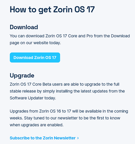 Zorin Upgrade