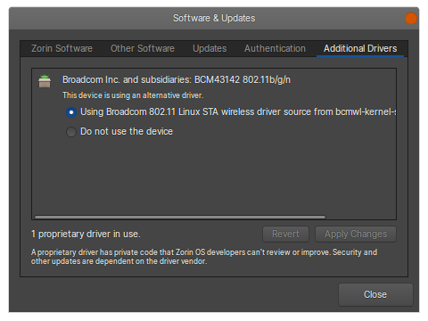 broadcom 43142 driver linux ubuntu 16.04