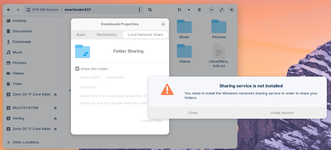 Problem copying files to network drive general help zorin forum