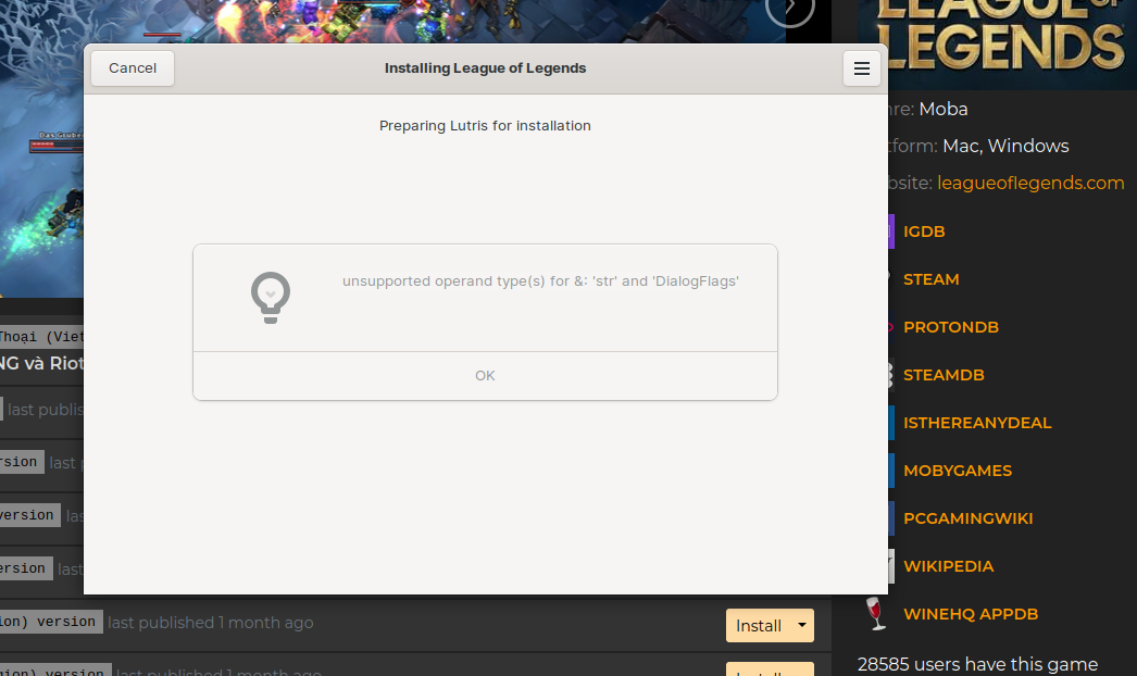 I cant login in league of legends - Support - Lutris Forums