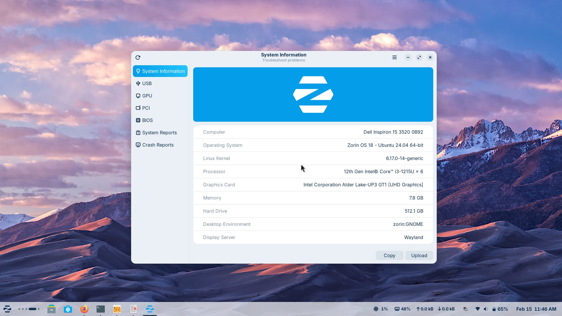 Linux Mint's System Information Tool in Zorin 18 - Tutorials & Guides ...