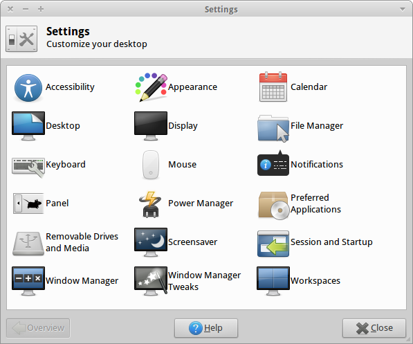 xfce-settings-manager